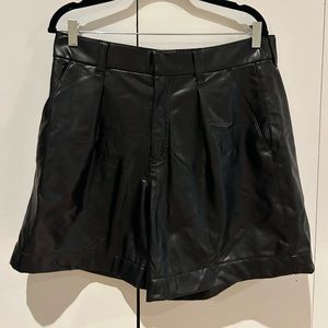 Leather shorts